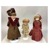 Assorted Antique Bisque Socket-Head Dolls