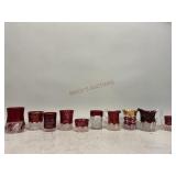 Ruby Flash Glass Souvenirs Tumblers