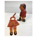 Felt Doll Pocket Purse & Figural Valet Brush Set