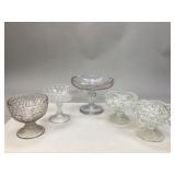 Miscellaneous Clear Glass Compotes