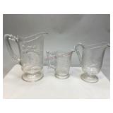 Assorted Antique EAPG Water Pitchers
