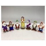 Vintage Porcelain Snow White & Seven Dwarfs