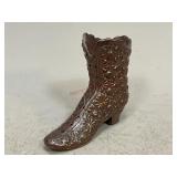 Button and Daisy Sewer Tile Signed Shoe