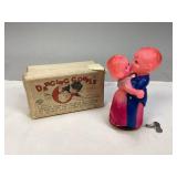 Vintage Dancing Couple Toy with Key & Box