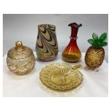 Miscellaneous Vintage Amber Glass Collectibles