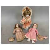 Bisque Head Assorted Dolls
