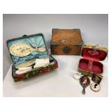 Decorative Vintage Boxes with Collectibles