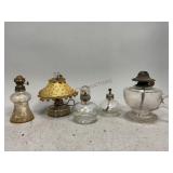 Clear Glass Small Oil Lamps