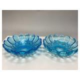 Possibly Anchor Hocking Fairfield Blue Glass Bowls