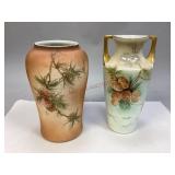 Hand-Painted Porcelain Vases- One Local Artist