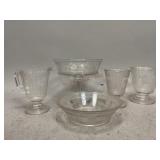 Clear EAPG Glass Egyptian Pattern Glassware
