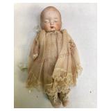 Unique Vintage Two-Faced Bisque Baby Doll