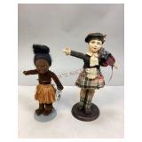 Two Vintage Norah Wellings Cloth Souvenir Dolls