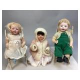 Assorted Vintage Bisque Porcelain Dolls & More
