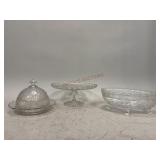 Duncan & Miller Sandwich Pattern Serving Dishes