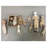 Bisque Dolls and One Porcelain
