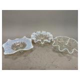 Opalescent Ruffled Bowls