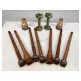 Vintage Wooden Textile Mill Spindles or Bobbins