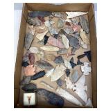 Assorted Stone Arrowheads, Spear Points & More