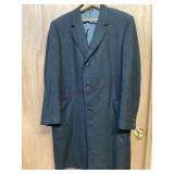 Vintage Three Button Black Overcoat