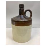 Vintage Two-Tone Stoneware Whiskey Jug