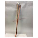 Vintage Wood & Porcelain Carnival Souvenir Canes