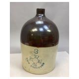 3-Gallon P.E. Co. Stoneware Jug- New Brighton Pa