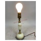 Stone and Brass Boudoir Lamp Base