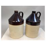 Two-Tone Salt Glazed Stoneware Jugs
