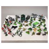Assorted Vintage Metal & Plastic Military Toys