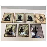 Assorted Reverse-Painted Silhouette Pictures