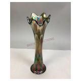 Vintage Carnival Glass Swung Vase