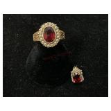 14K Gold Ring and one Earring