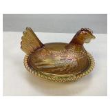 Vintage Hen on a Nest Covered Dish