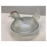 Vintage Hen on a Nest Covered Dish