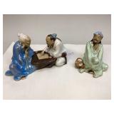 Shiwan-Style Chinese Mudman Ceramic Figurines