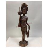Vintage Balinese Hand-Carved Wooden Sculpture