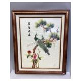 Vintage Framed Chinese Silk Embroidery Panel
