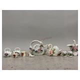 Miniature Trinkets and Ornate Swan Vases