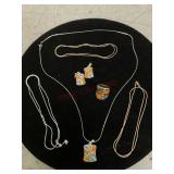 Sterling Silver Jewelry Set and Chains