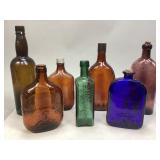 Miscellaneous Glass Bottles in Various Colors