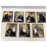 Vintage Reverse-Painted Silhouette Pictures