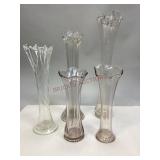 Miscellaneous Vinyl Swung Glass Trumpet Vases