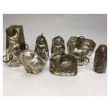Assorted Vintage Metal Chocolate Molds