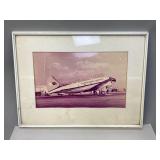 Vintage Framed Seaboard World Aircraft Photo