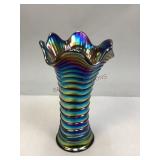 Vintage Carnival Glass Swung Vase