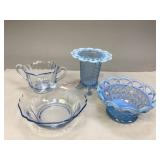 Miscellaneous Blue Glass Collectibles