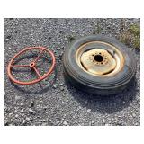 Allis Chalmers Tire and Wheel and Steering Wheel