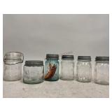 Assorted Mason Jars and Jumbo Peanut Butter Jar