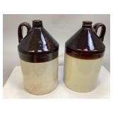 Two-Tone Sherwood Bros. Stoneware Jugs